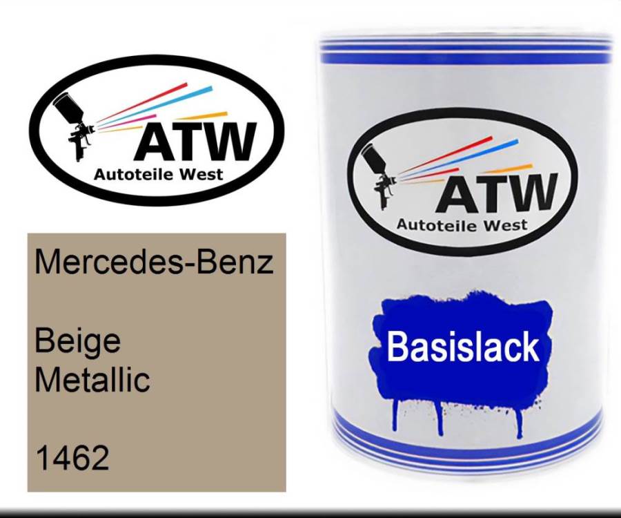 Mercedes-Benz, Beige Metallic, 1462: 500ml Lackdose, von ATW Autoteile West.